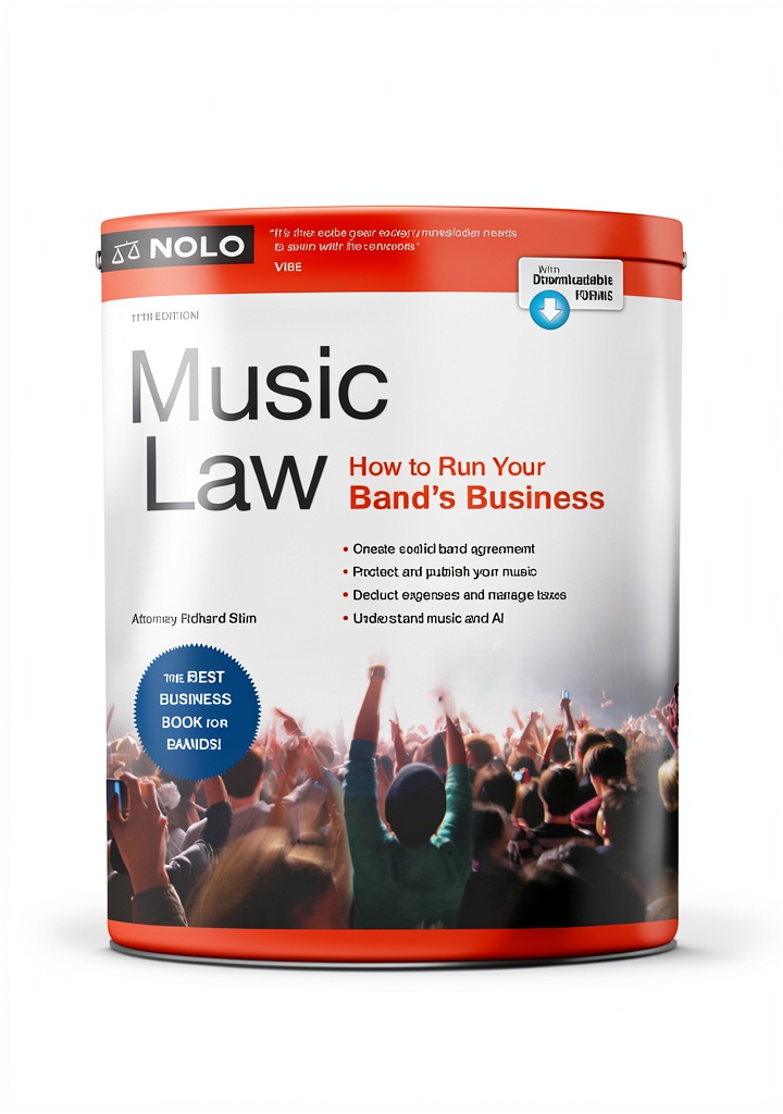 Installing Nolo's 11th Edition Kindle Book on Entertainment Law on a wooden desk
