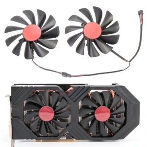 DC12V 0.45A 4Pin FDC10U12S9-C RX580 RX590 Graphics Card Fans for XFX AMD RX 580 GTS Black Edition，for XFX AMD RX 590 Fatboy GPU Fans-0