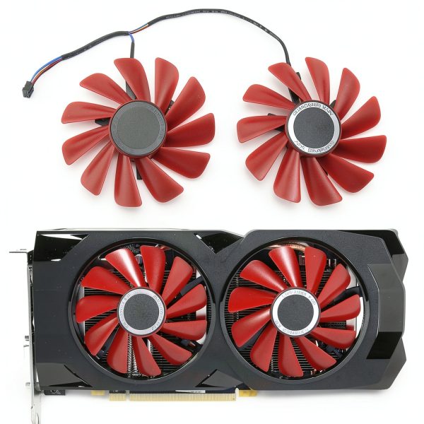 2pcs 85mm RX-570-RS RX-580-RS FD10U12S9-C Fan for XFX RX470 RX570 RS RX580 RS Video Graphics Cards Cooling As Replacement Fan-3