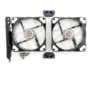Dual Fans Mount Rack ThtRht for Graphic Card Cooling 9cm/12cm Radiator-0