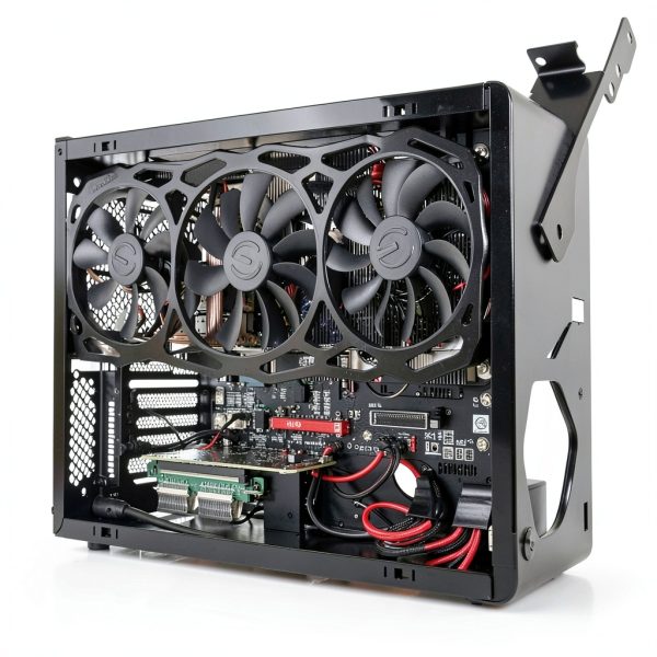 Biaungdo PCI Slot Fan Mount Rack 3 Slots Dual Bracket for 8-12cm Fans-6