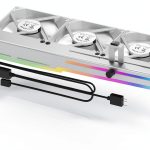 Graphics Card Cooler AsiaHorse 3X80mm White ARGB Triple Fan-0