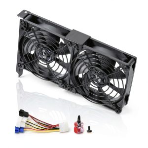 Dual 92mm Graphic Card Fans by SCCCF Cooler with Double Ball Bearing-0